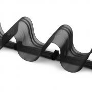 BKS-003-прозрачная (черная),крепление крючок,1:2  коэф.сборки,2 кармана,2 нитки стягивания,рулон 50м,ширина 100мм